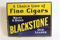 Blackstone Embossed Porcelain Cigar Sign