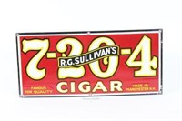 Sullivans 7-20-4 Cigar Porcelain Sign