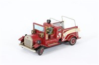 S.H. Japan Tin Battery Operated Fire Truck
