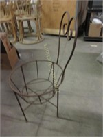 Wrought Iron Planter 13" across x 26" high