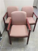 3 Upholstered Reception Area Chairs