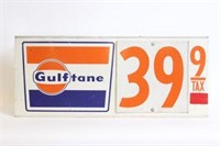 Gulftane Tin Price Sign