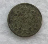 1911 Canada 5 Cent Piece