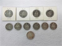 Lot of Canadian 5o Cent Pieces