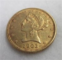 1903 US 5 Dollar Gold Coin