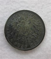 1899 5 Reich Mark Coin
