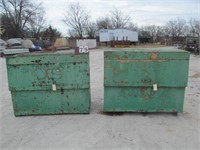 (2) Metal Storage Boxes, 30" deep by