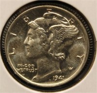 1941 MERCURY DIME  GEM UNC