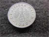 Pair of 1940 10 Nazi Reichspfennig