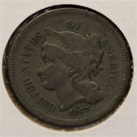 1867 3 CENT NICKLE