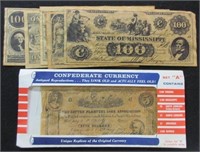 Lot of Collectable Confederate Replica Notes