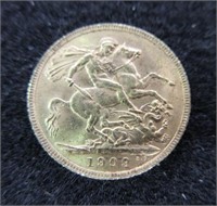 1909 1/2 Gold Sovereign
