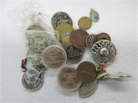 Lot of Medals Tokens and Coins