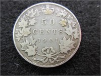 1901 Canadian 50 Cent Piece