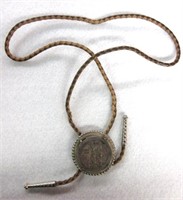 1958 Canada Silver Dollar In Native Necklace