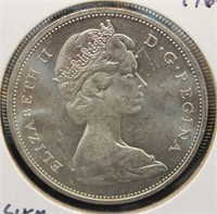 1965 CANADA SILVER DOLLAR  GEM