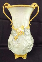 Brass And Glass Floral Vase