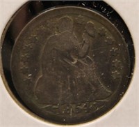 1854 SEATED DIME