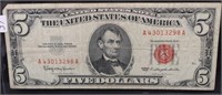 1963 5 DOLLAR RED SEAL