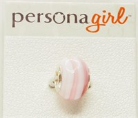 24A- Personal Girl Pink Striped Bead