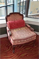 Upholstered chair; approx 34" deep