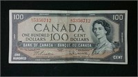 1954 Canada $100 bill