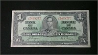 1937 Canada 1 Dollar bill #2