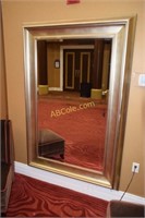 Large framed mirror; beveled glass approx 75"x50"