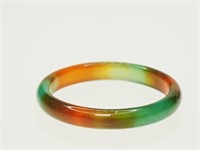 22A- Genuine Multi-Color Agate Ring - Size 4.5