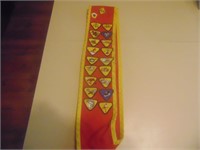 Red and Yellow sash with 20 patches