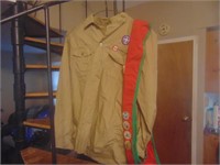Scout Shirt- Red And Green Sash