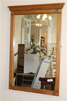 Wood Frame Wall Mirror with Molded