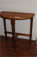 Solid Wood Half Round Side Table