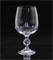 Six Clear Ball Stem Wine Glass