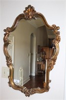 Faux Bronze Finish Frame Wall Mirror
