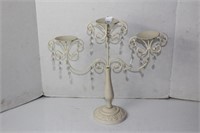 Painted Metal Candle Stand with Hanging