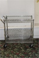Commercial Rolling Cart with Edged Mesh