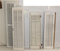 Five Pair of Wood Louvered Window