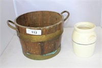 Spaulding & Frost Wood Bucket with