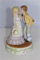 Ceramic Music Box of Young man Soliciting