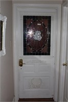 Vintage Painted Solid Core Door with