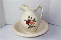 Ceramic Basin and Pitcher with