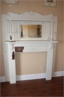 Painted Fireplace Mantle with Bevel Edge