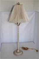Painted Metal Candlestick Lamp with