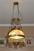 Chandelier in Victorian Style with Brass