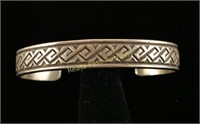 Sterling geometric Cuff Bracelet