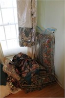 LOT: LINENS - CROSCILL COMFORTER, CURTAINS, ETC.