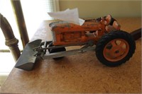 HUBLEY TRACTOR W/FRONT END LOADER METAL TOY