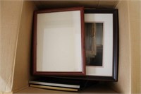 LOT: PICTURE FRAMES, TYPEWRITER, BOWLING BALL