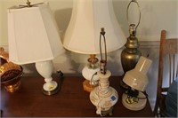 5 ASSORTED TABLE LAMPS